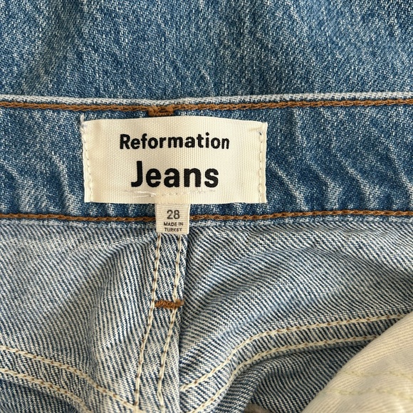Reformation Straight Leg Jeans - Medium Blue - Picture 2 of 3